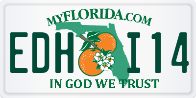 FL license plate EDHI14