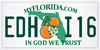 FL license plate EDHI16