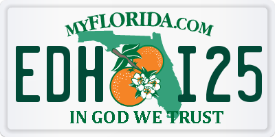 FL license plate EDHI25