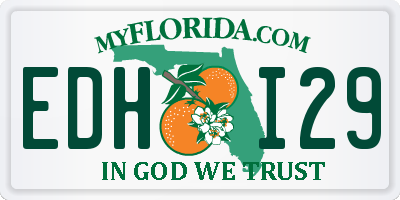 FL license plate EDHI29