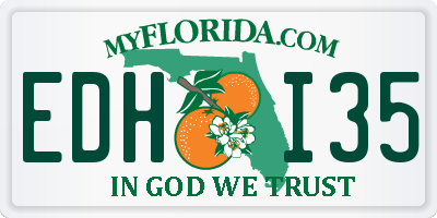 FL license plate EDHI35