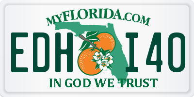 FL license plate EDHI40