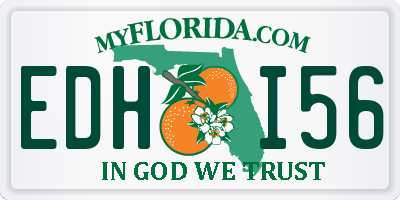 FL license plate EDHI56