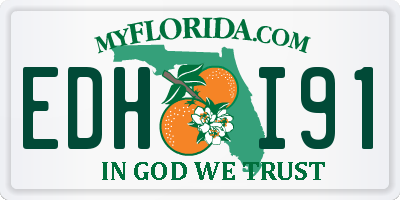 FL license plate EDHI91