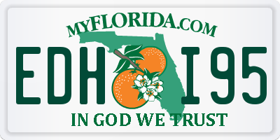 FL license plate EDHI95