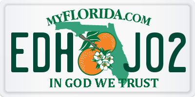 FL license plate EDHJ02