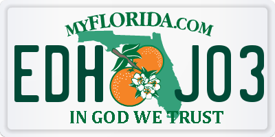 FL license plate EDHJ03