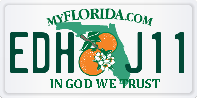 FL license plate EDHJ11