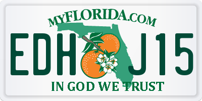 FL license plate EDHJ15