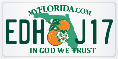 FL license plate EDHJ17