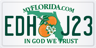 FL license plate EDHJ23