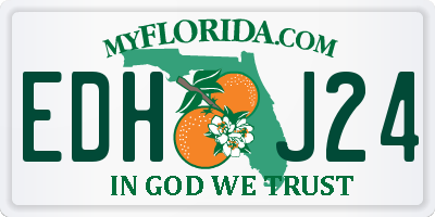 FL license plate EDHJ24