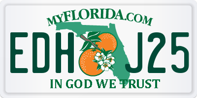 FL license plate EDHJ25