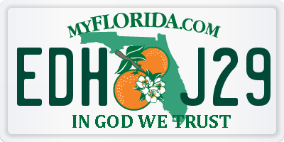 FL license plate EDHJ29