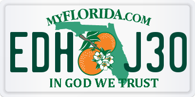 FL license plate EDHJ30