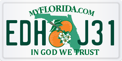 FL license plate EDHJ31
