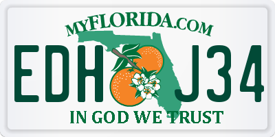 FL license plate EDHJ34