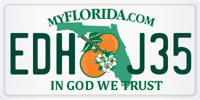 FL license plate EDHJ35