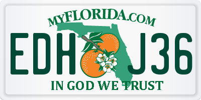 FL license plate EDHJ36