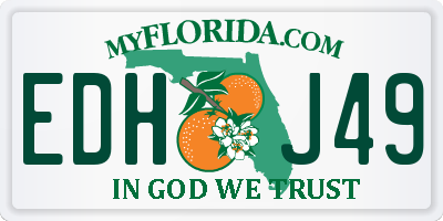 FL license plate EDHJ49