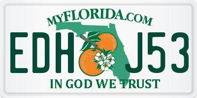 FL license plate EDHJ53