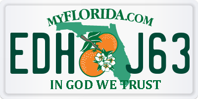 FL license plate EDHJ63