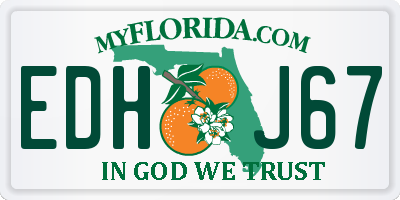 FL license plate EDHJ67