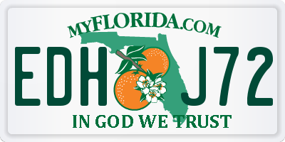 FL license plate EDHJ72