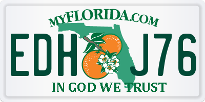 FL license plate EDHJ76