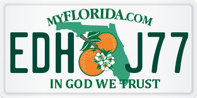 FL license plate EDHJ77