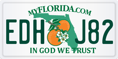 FL license plate EDHJ82