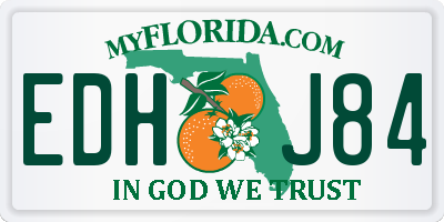 FL license plate EDHJ84