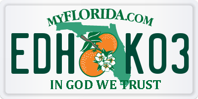 FL license plate EDHK03