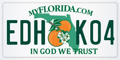 FL license plate EDHK04