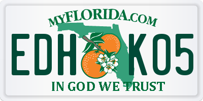 FL license plate EDHK05