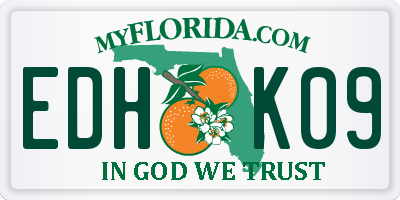 FL license plate EDHK09