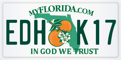 FL license plate EDHK17