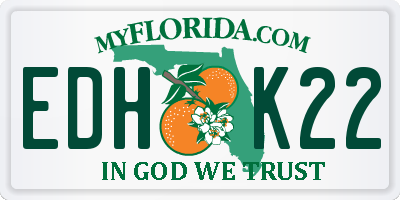 FL license plate EDHK22