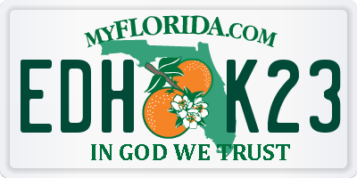 FL license plate EDHK23
