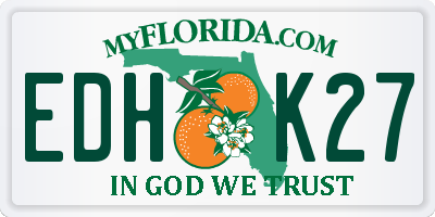 FL license plate EDHK27