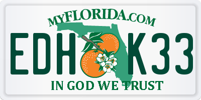 FL license plate EDHK33