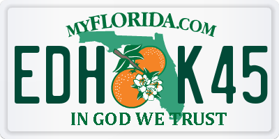 FL license plate EDHK45