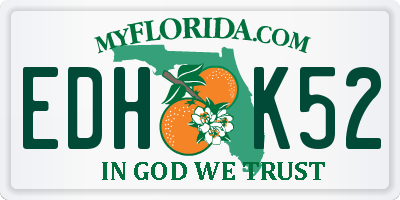 FL license plate EDHK52