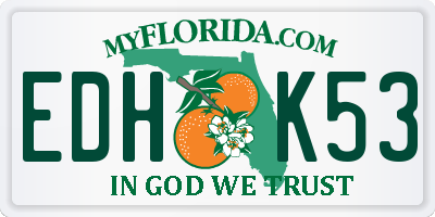 FL license plate EDHK53