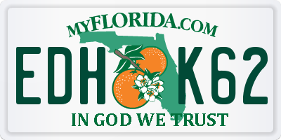 FL license plate EDHK62