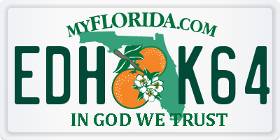 FL license plate EDHK64