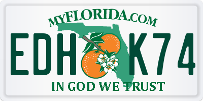 FL license plate EDHK74