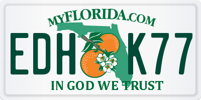 FL license plate EDHK77