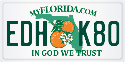FL license plate EDHK80