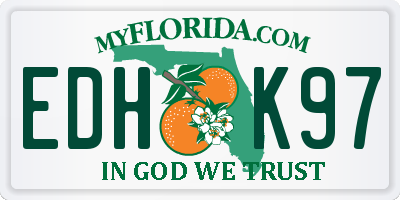 FL license plate EDHK97